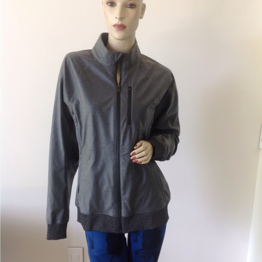 Mens Lululemon Heathered‎ Black Nimbus Brut Jacket Wind Water Resistant Golf S